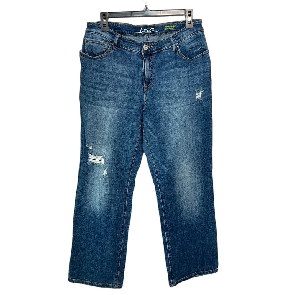 INC International Concepts Blue Straight Leg Jeans